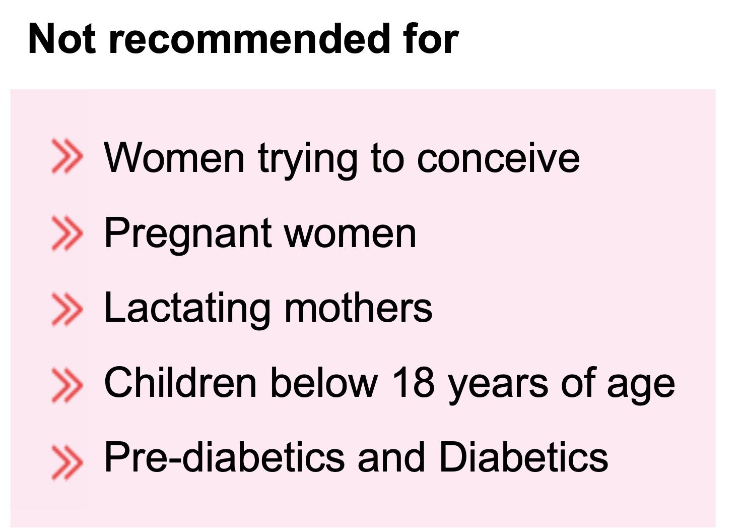 Not recommended for