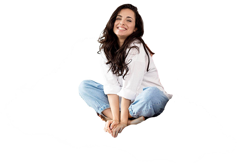 Women Sitting on cloud